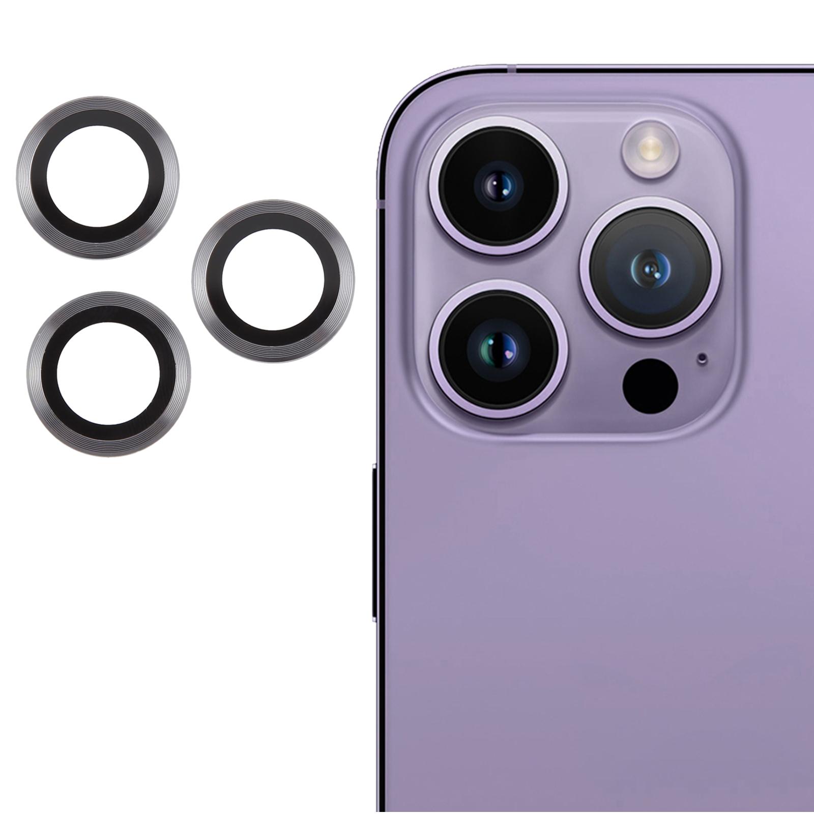 For iPhone 15 Pro Max / 15 Pro Back Camera Cover 9H Tempered Glass Lens Film(Titanium) - Shopkiz.com
