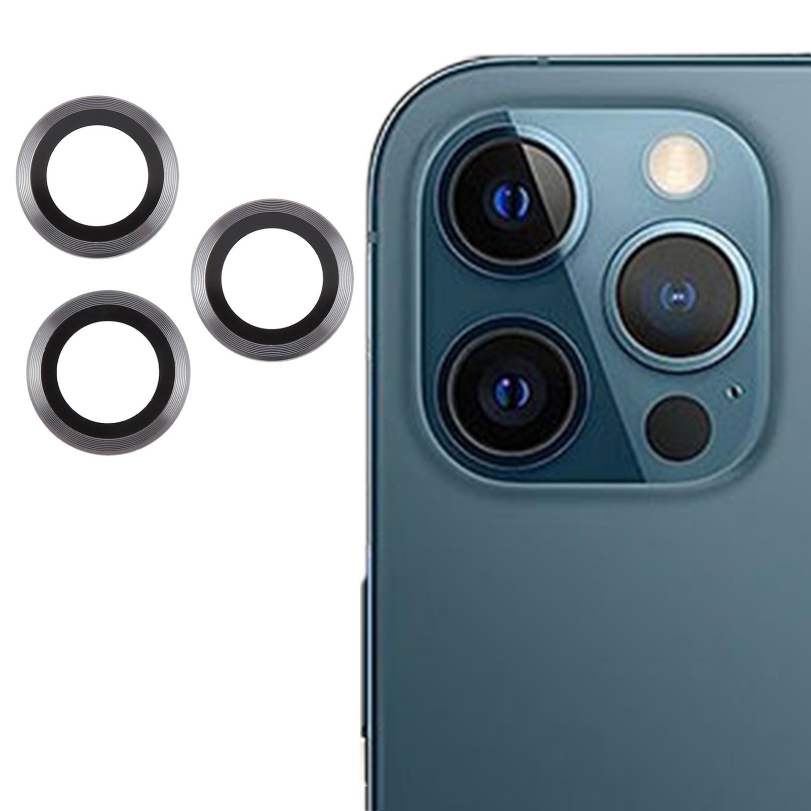 For iPhone 12 Pro Max Back Camera Cover 9H Tempered Glass Lens Film(Titanium) - Shopkiz.com