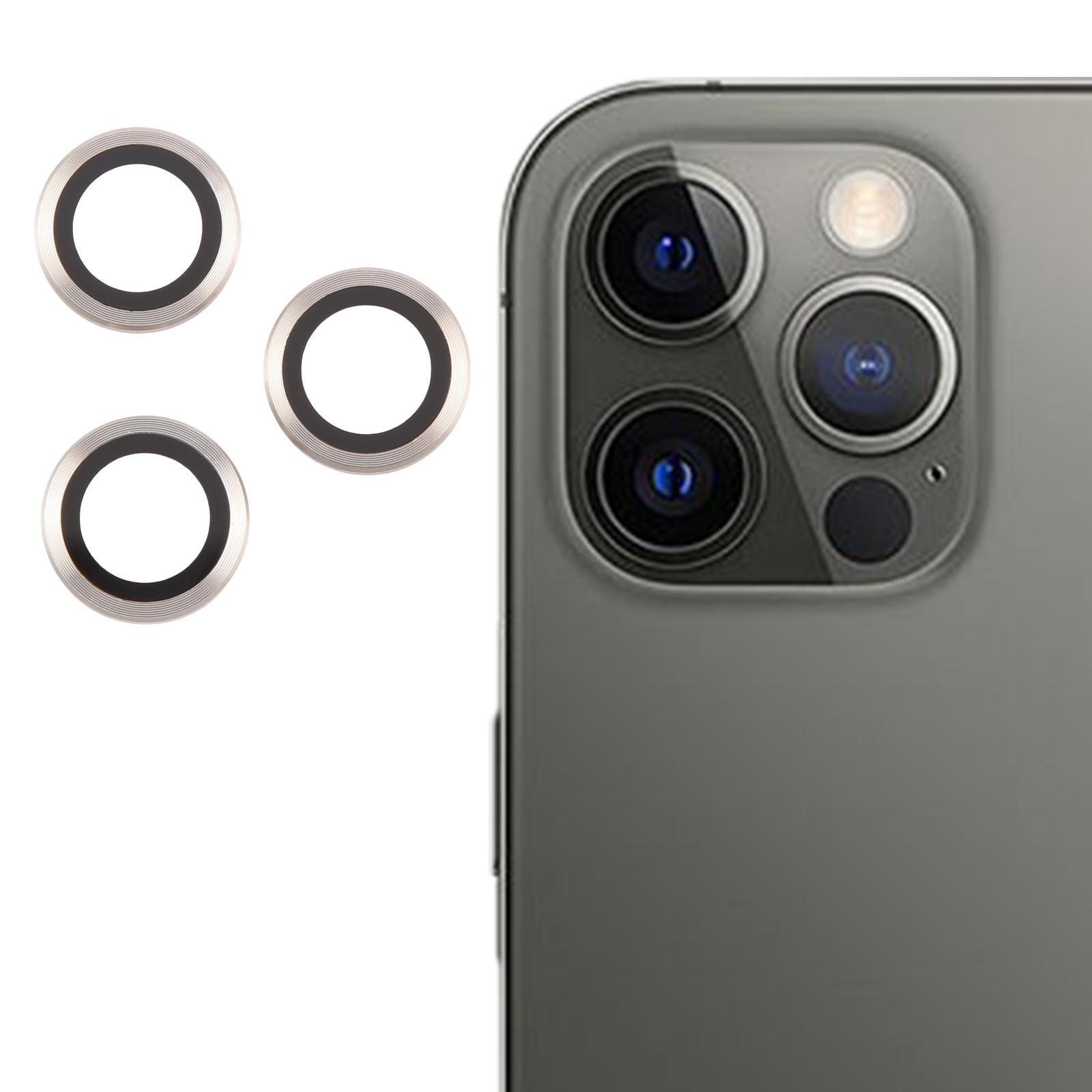For iPhone 12 Pro Back Camera Cover 9H Tempered Glass Lens Film(Silver) - Shopkiz.com