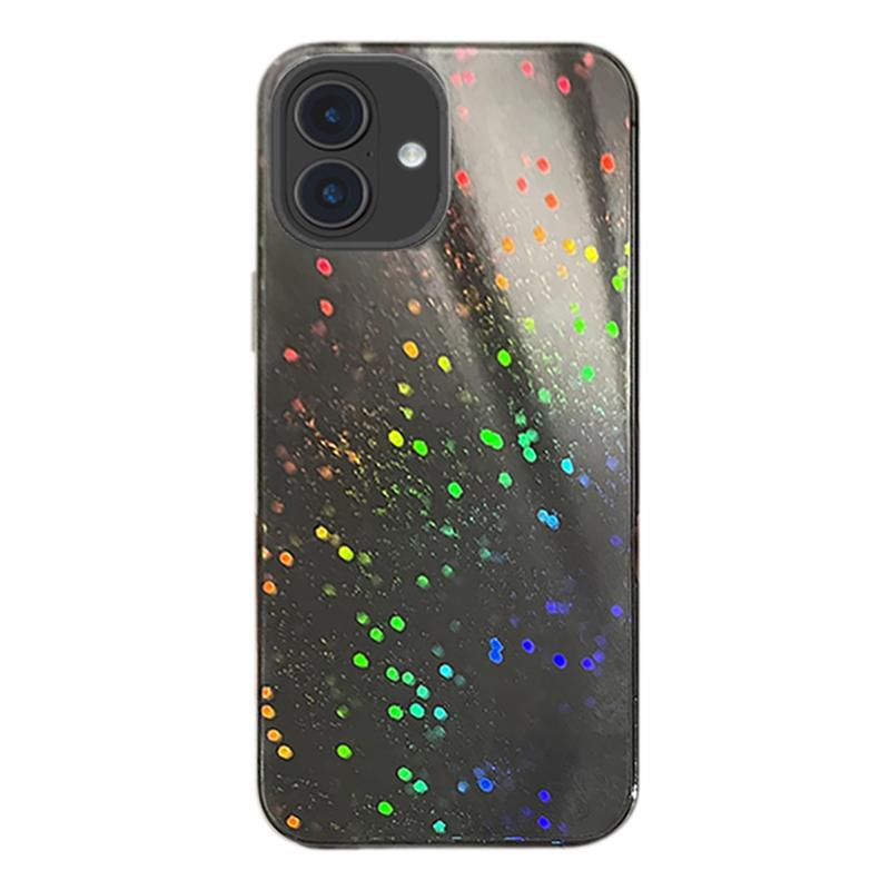 For iPhone 16 Plus Colorful Sticker Phone Back Film(Laser Small Dots) - Shopkiz.com
