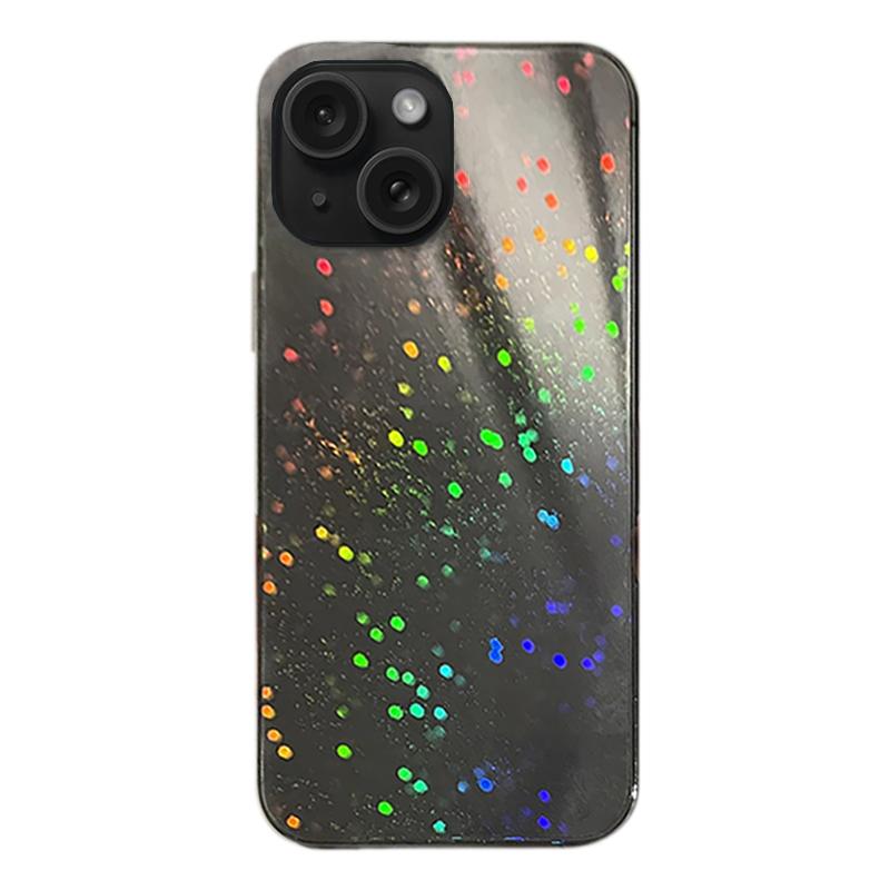 For iPhone 15 Colorful Sticker Phone Back Film(Laser Small Dots) - Shopkiz.com
