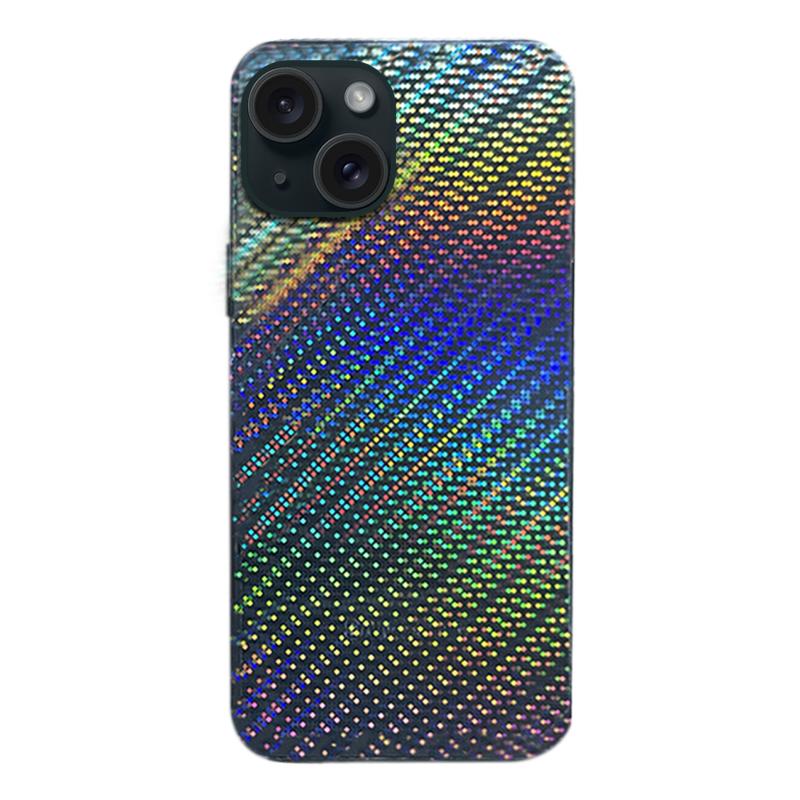 For iPhone 15 Colorful Sticker Phone Back Film(Laser Dots) - Shopkiz.com