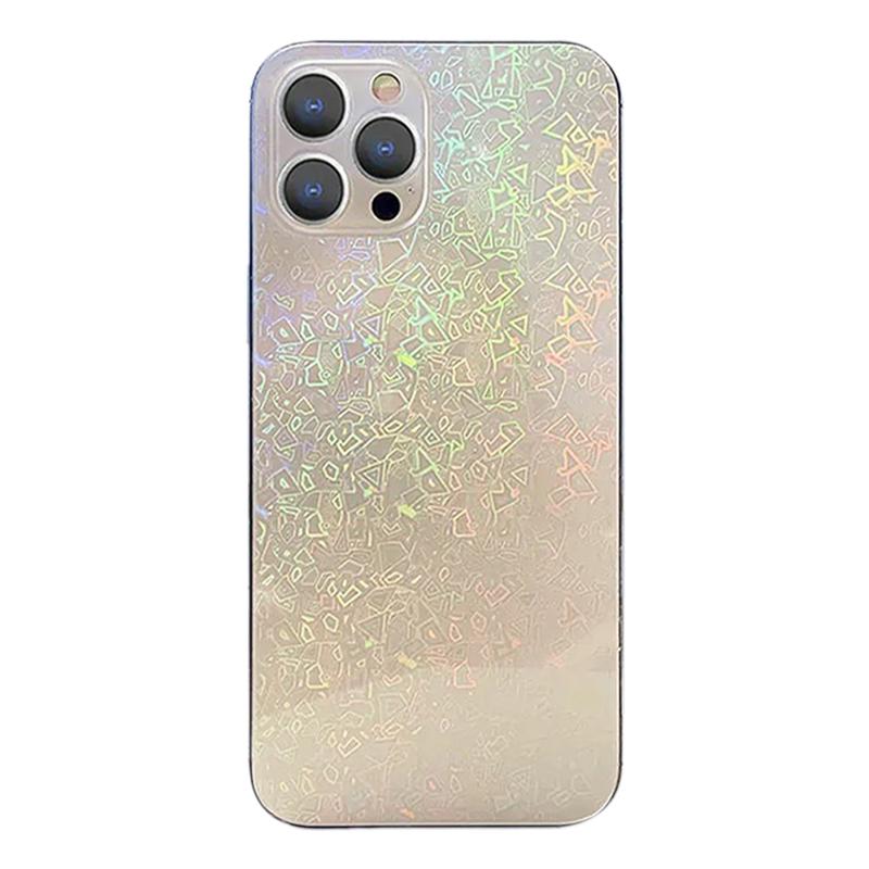 For iPhone 12 Pro Colorful Transparent Sticker Phone Back Film(Laser Cut Fragments) - Shopkiz.com