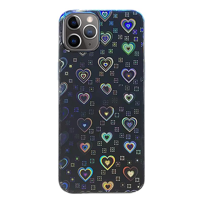 For iPhone 11 Pro Max Colorful Transparent Sticker Phone Back Film(Hearts) - Shopkiz.com