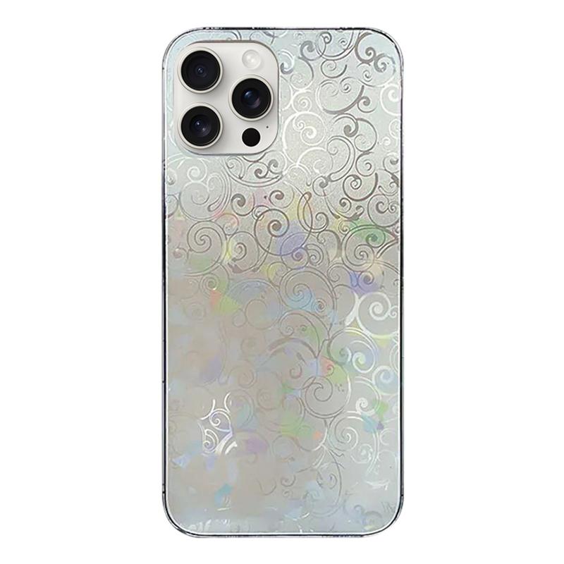 For iPhone 12 Pro Max Colorful Transparent Sticker Phone Back Film with Side Film(Lucky Clouds) - Shopkiz.com