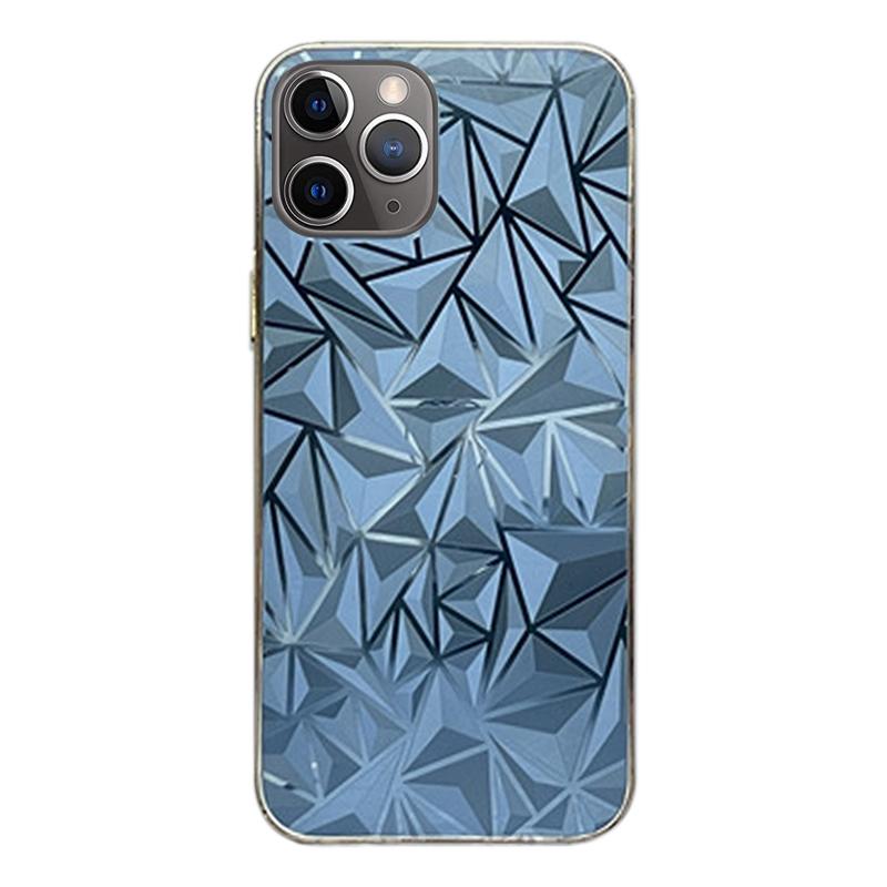 For iPhone 11 Pro Max Colorful Transparent Sticker Phone Back Film with Side Film(Rhombus) - Shopkiz.com