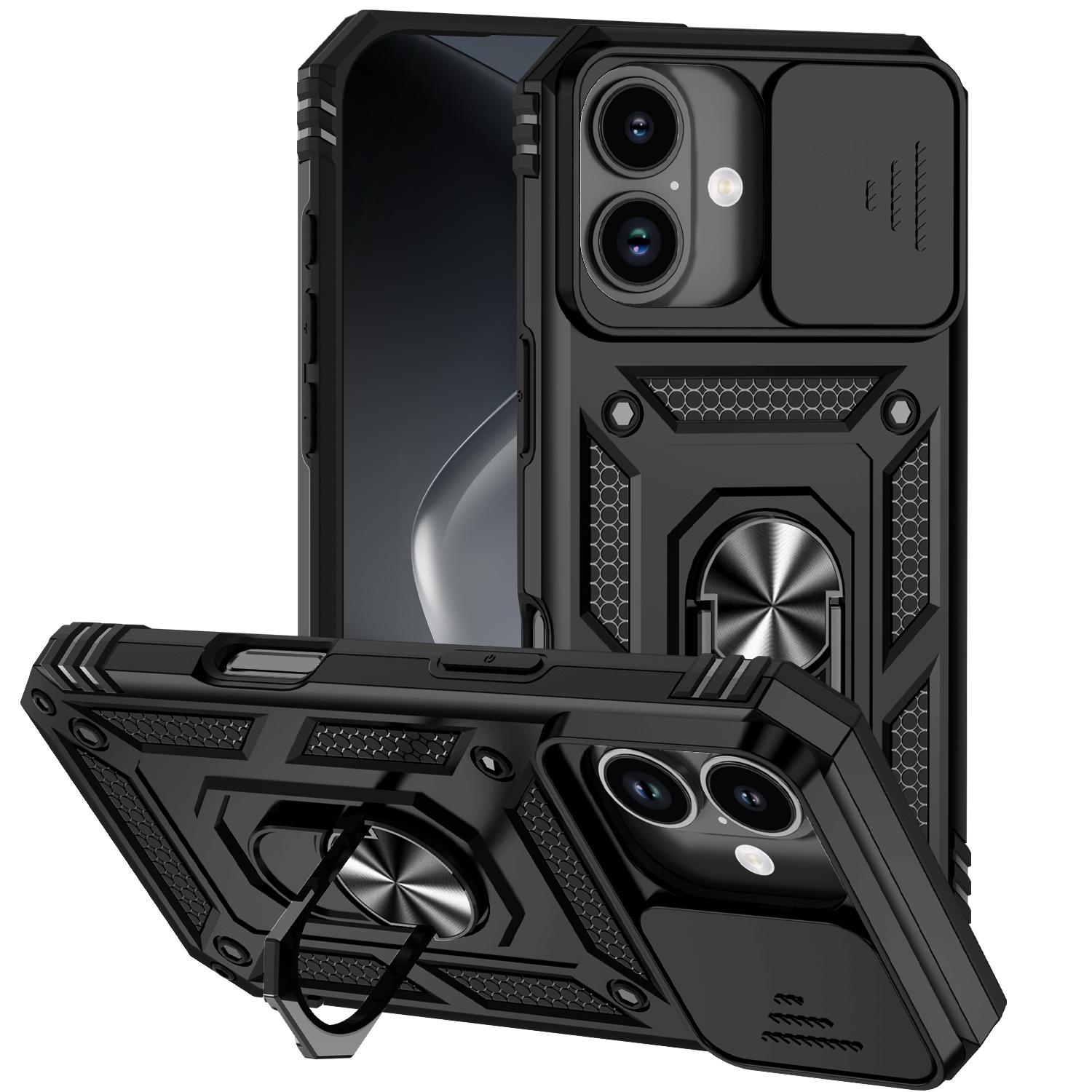 For iPhone 17 Sliding Camshield Holder Phone Case(Black) - Shopkiz.com