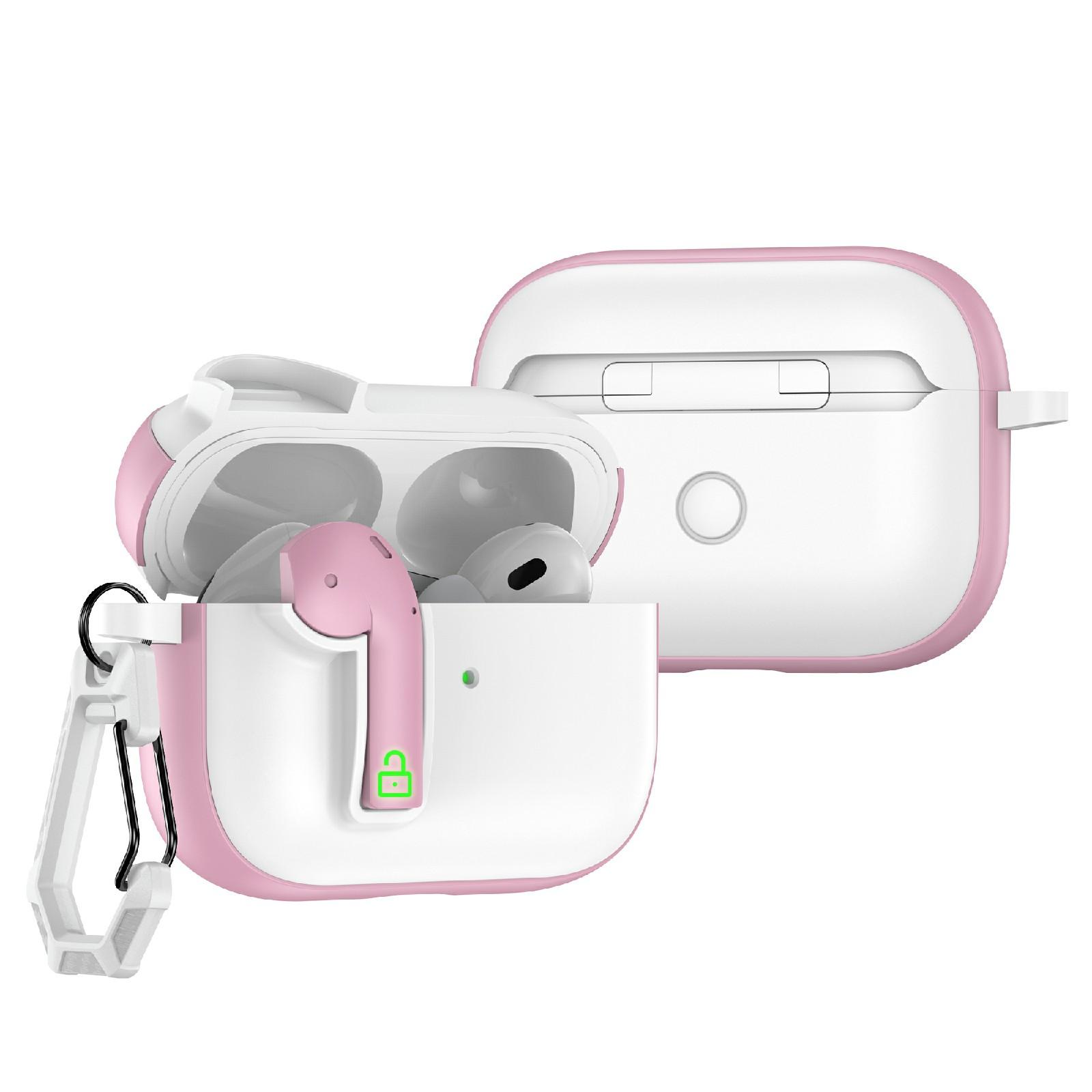 For AirPods Pro Colorful Lock Earphones Protective Case(Pink) - Shopkiz.com