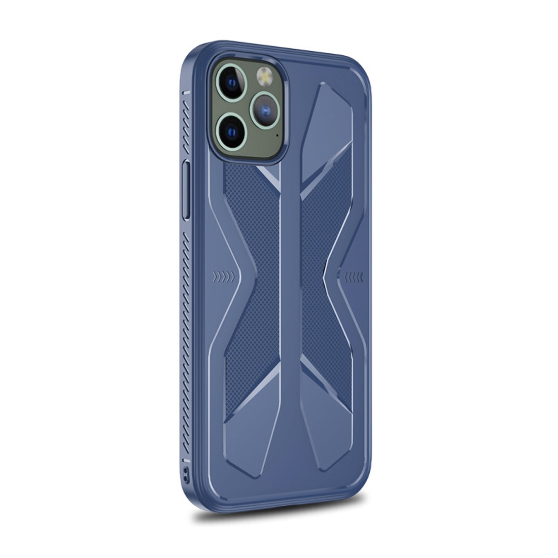 For iPhone 12 mini Butterfly Shadow Shockproof Full Coverage TPU Soft Case(Navy Blue) - Shopkiz.com