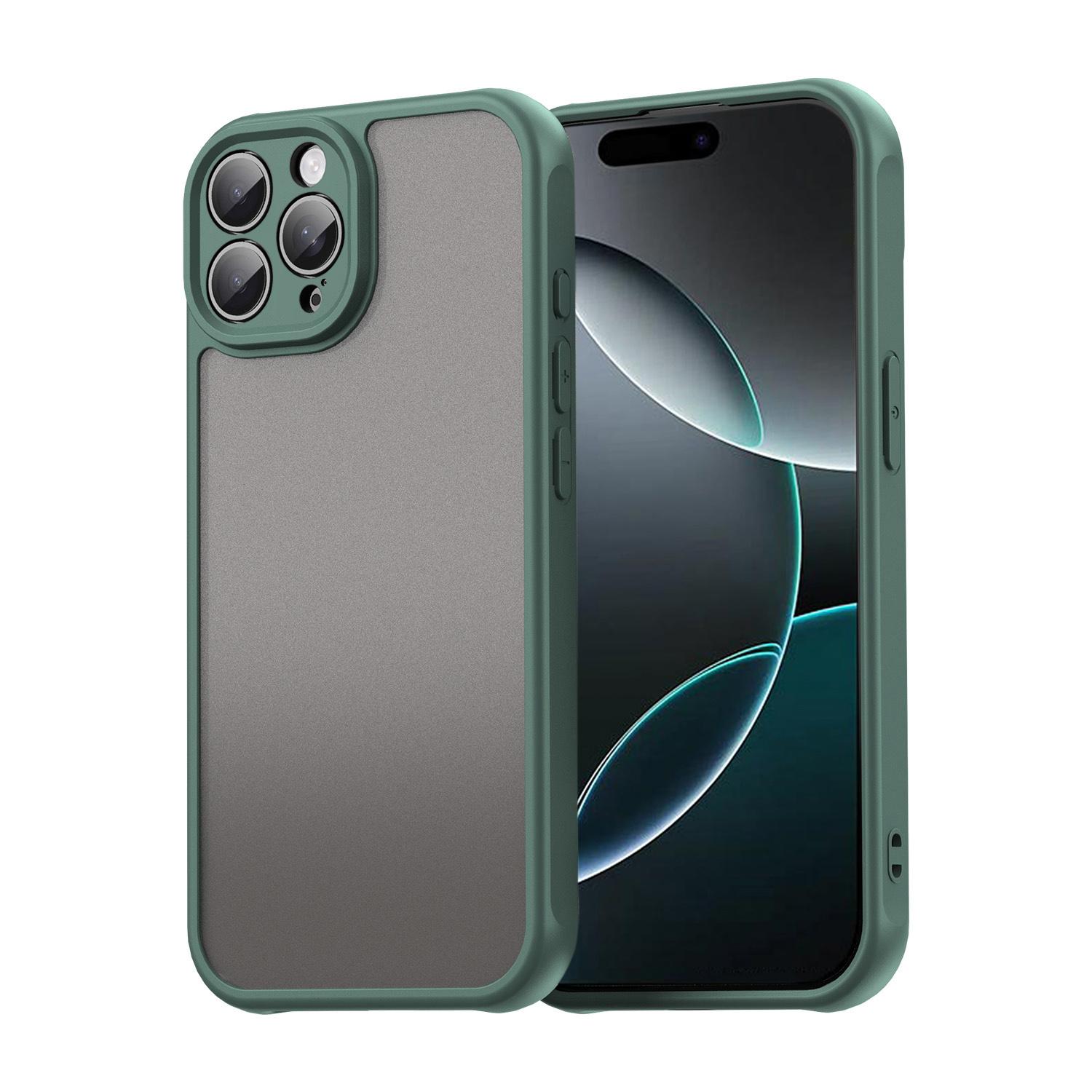 For iPhone 16 Pro Fan Dun Series TPU Hybrid PC Frosted Phone Case(Green) - Shopkiz.com
