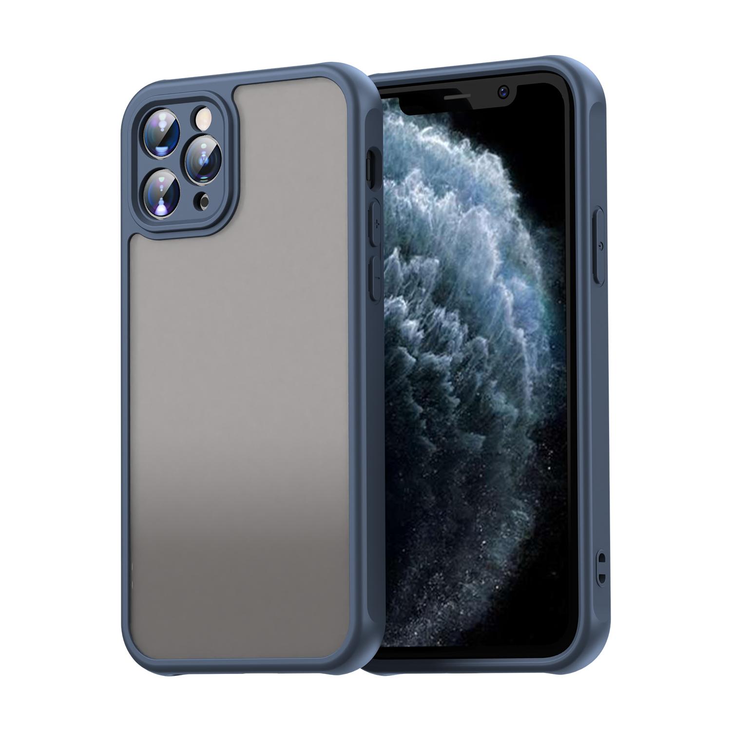 For iPhone 11 Pro Fan Dun Series TPU Hybrid PC Frosted Phone Case(Blue) - Shopkiz.com