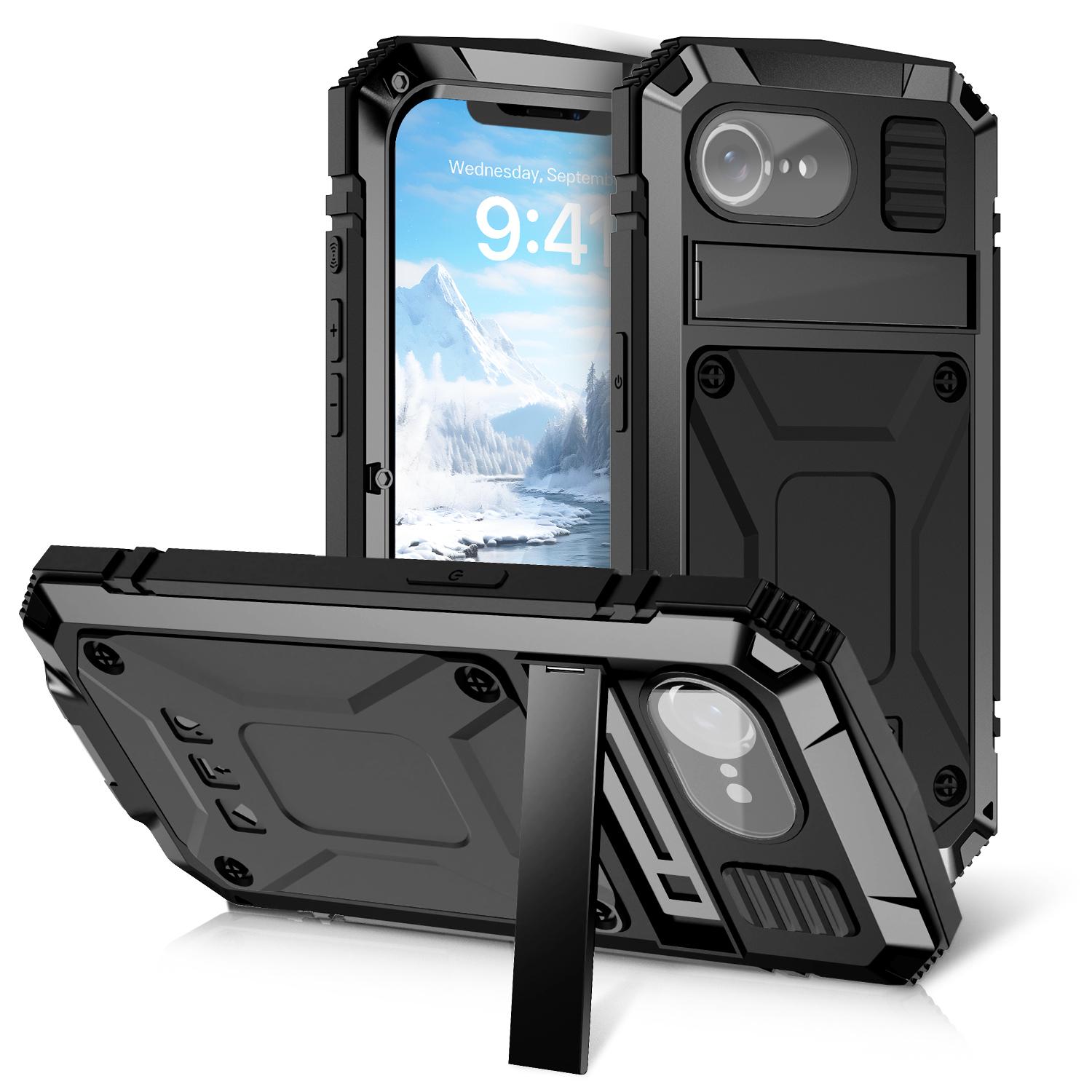 For iPhone 17e / 16e IP68 Waterproof Dustproof Shockproof Phone Case(Black) - Shopkiz.com