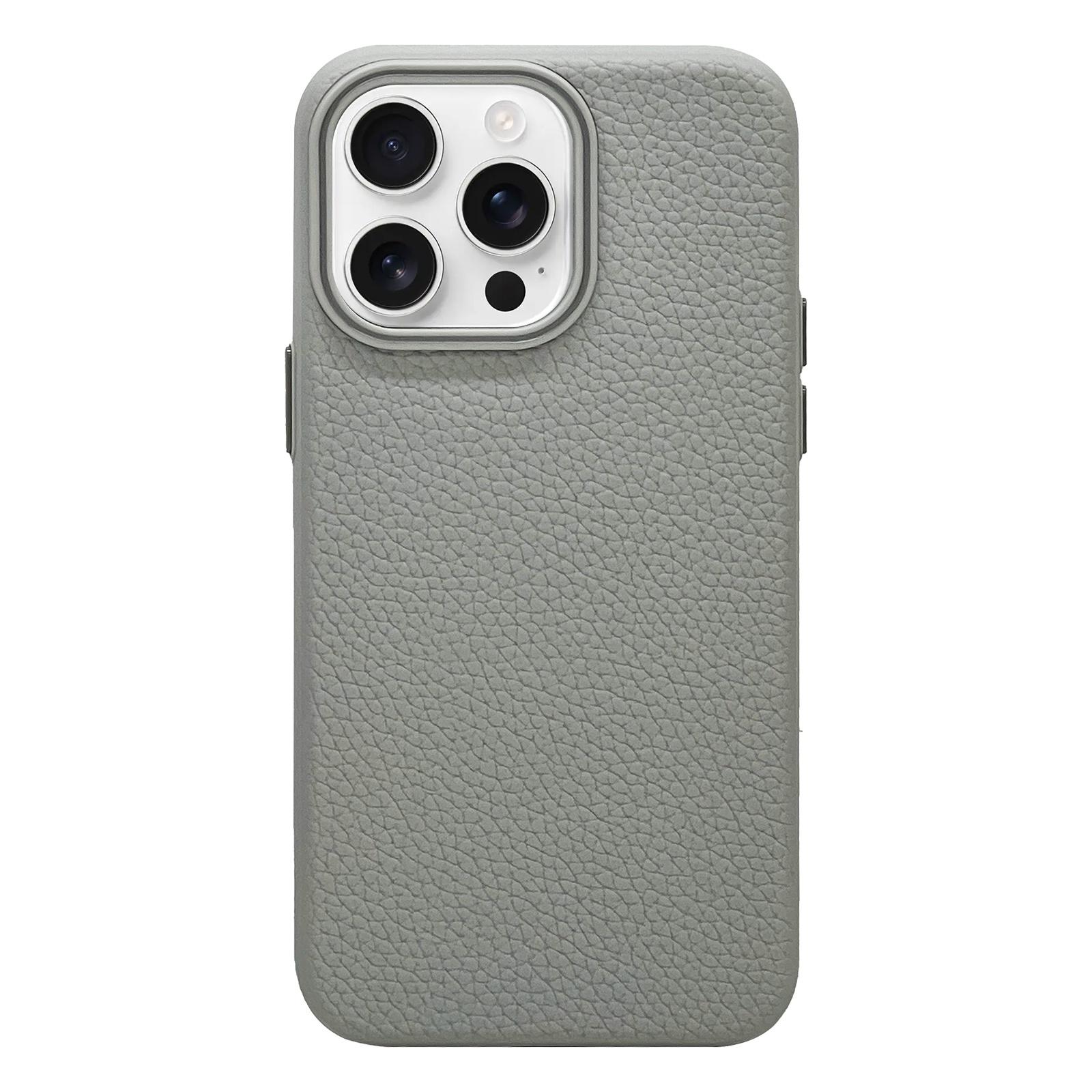 For iPhone 14 Pro Litchi Texture TPU Phone Case(Grey) - Shopkiz.com