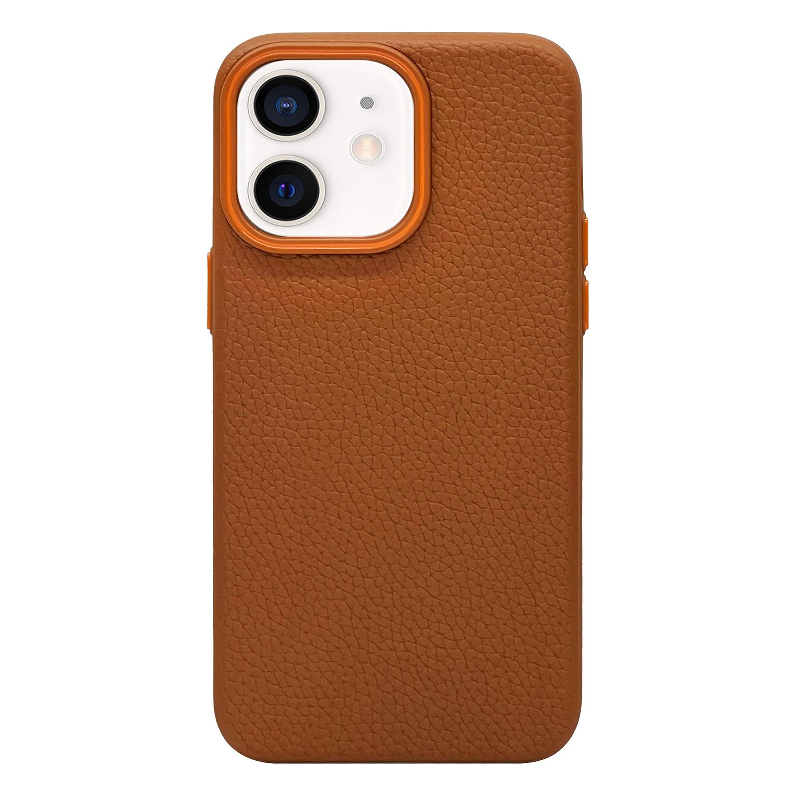 For iPhone 11 Litchi Texture TPU Phone Case(Gold Brown) - Shopkiz.com