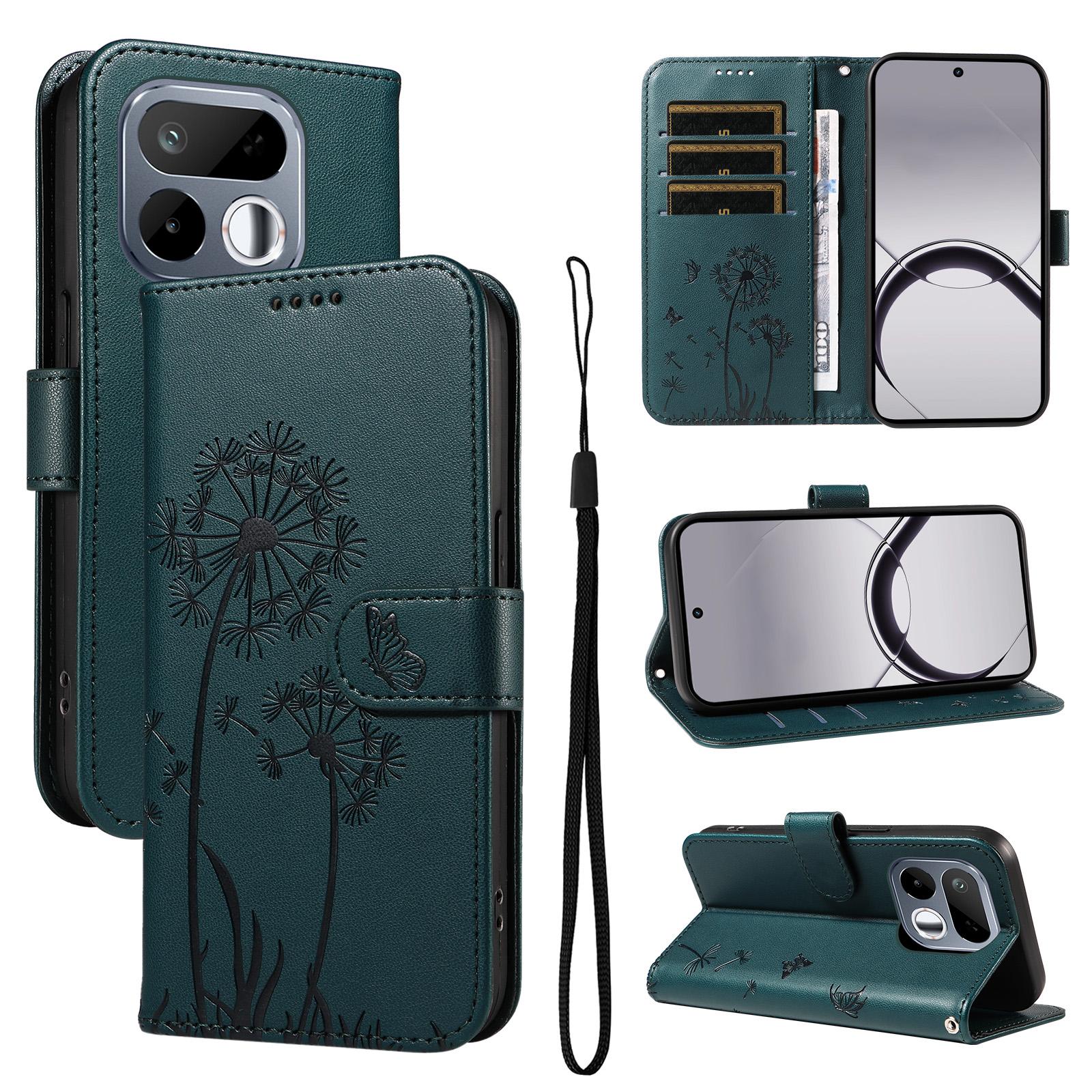 For Realme 16T 5G Dandelion Embossed Pattern Flip Leather Phone Case(Blue) - Shopkiz.com