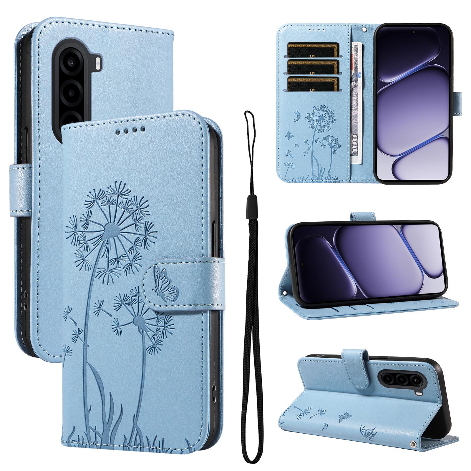 For Realme P4x 5G Dandelion Embossed Pattern Flip Leather Phone Case(Sky Blue) - Shopkiz.com