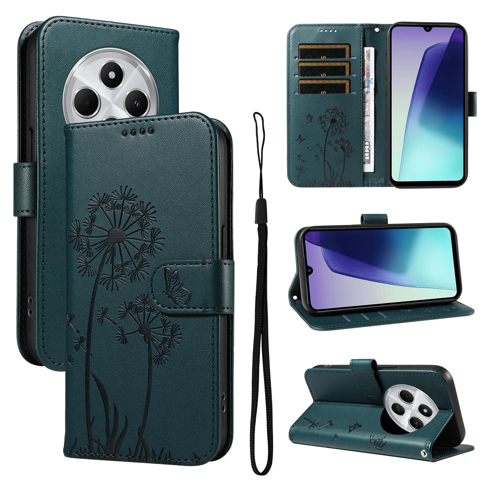 For Redmi 17C/14C 4G/A4 5G/Poco C75 5G Dandelion Embossed Pattern Flip Leather Phone Case(Blue) - Shopkiz.com