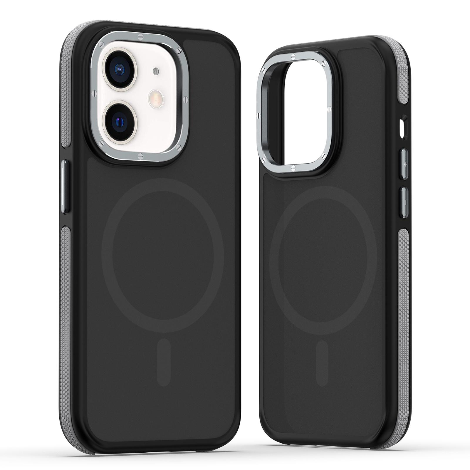 For iPhone 11 Dual-Color Skin Feel MagSafe Phone Case(Black Grey) - Shopkiz.com