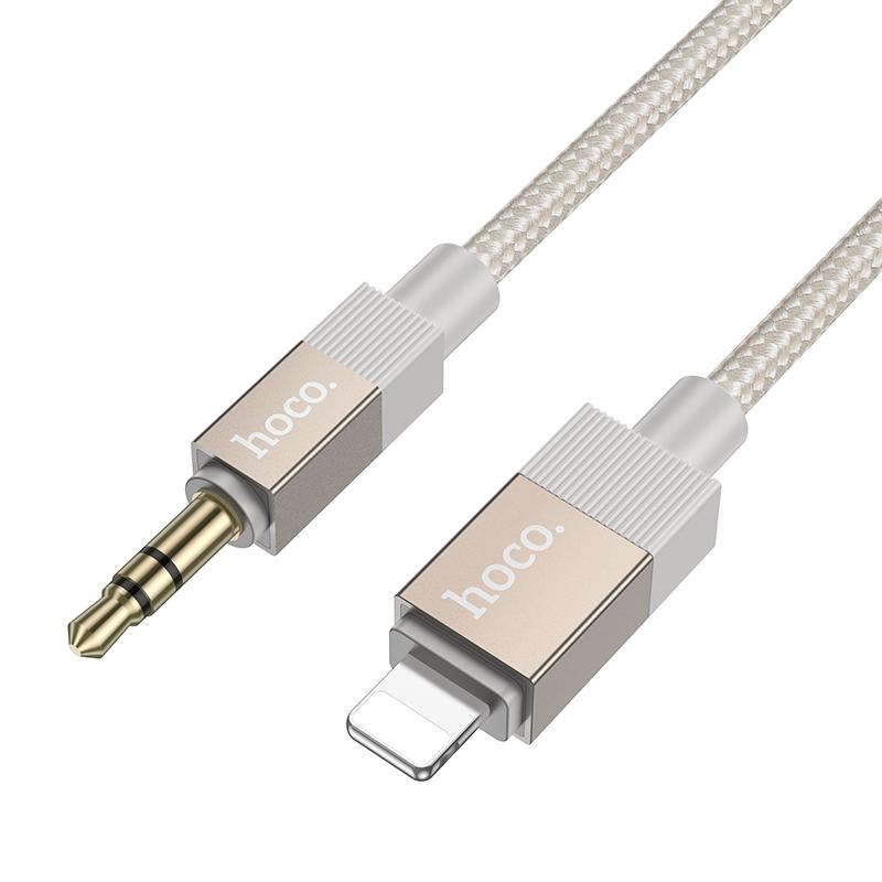 hoco UPA32A 8 Pin to 3.5mm Male Clever Digital Audio Conversion Cable, Length:1m(Gold) - Shopkiz.com