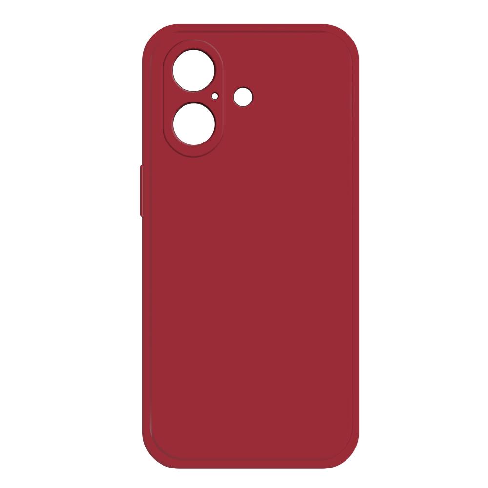 For iPhone 16 Imitation Liquid Silicone Phone Case(Dark Red) - Shopkiz.com
