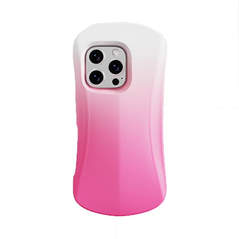 For iPhone 16 Pro YOYOISLES Ocean Series EVA Curved Phone Case(Pink White) - Shopkiz.com