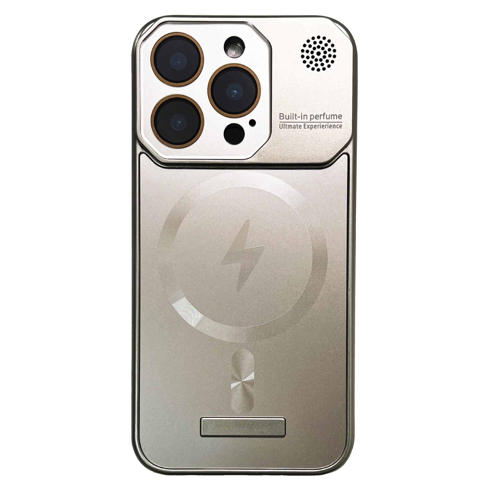 For iPhone 16 Pro Frameless Aromatherapy MagSafe Magnetic PC Phone Case(Titanium Grey) - Shopkiz.com