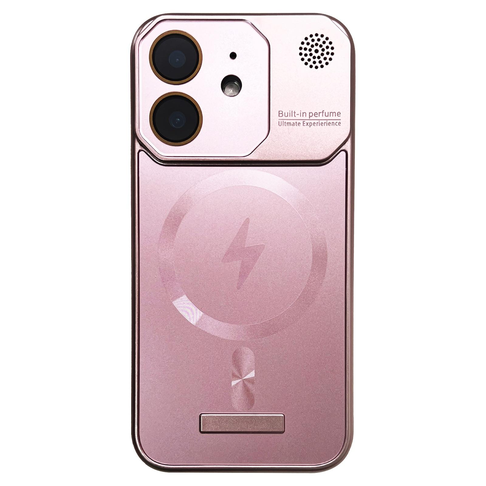 For iPhone 11 Frameless Aromatherapy MagSafe Magnetic PC Phone Case(Rose Gold) - Shopkiz.com