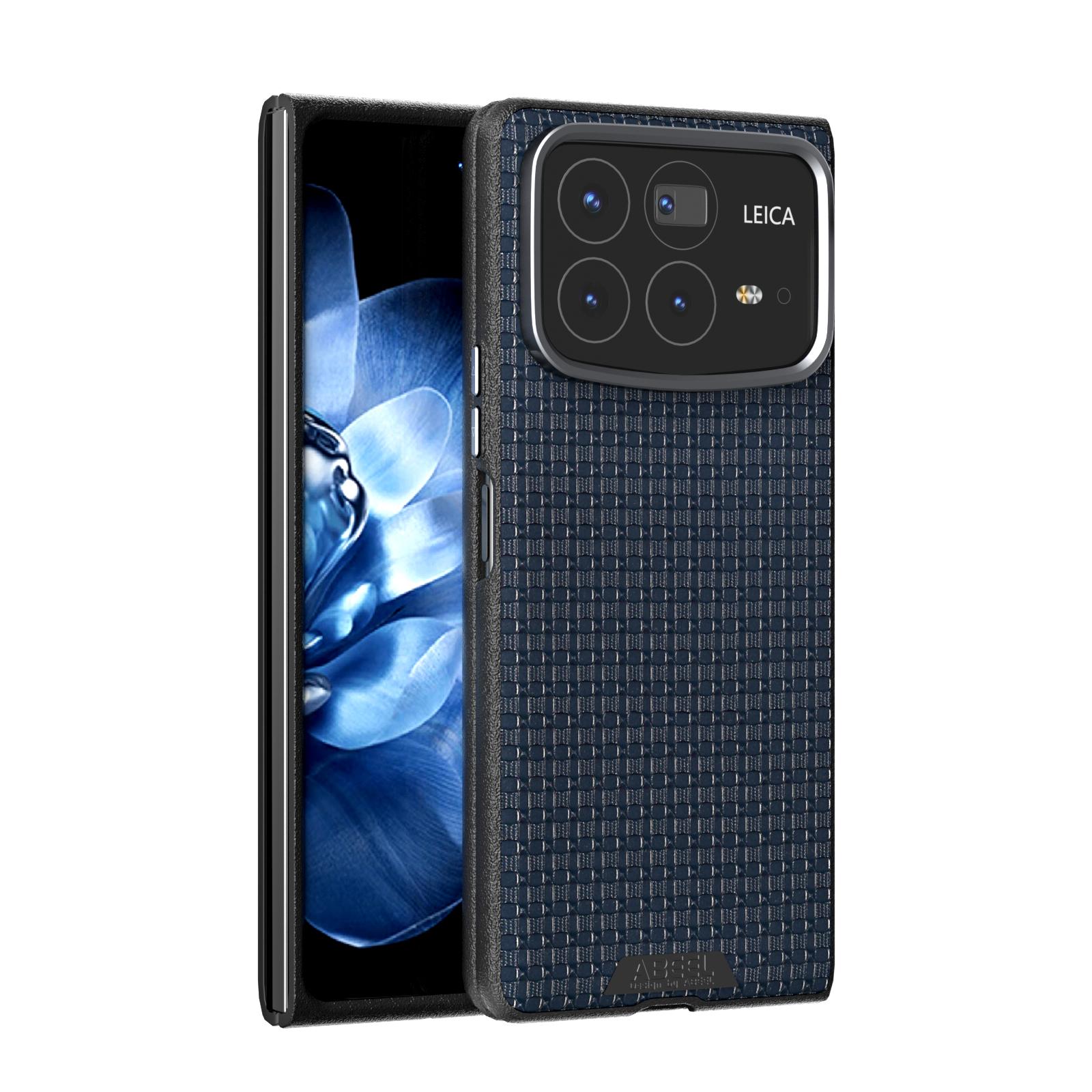 For Xiaomi Mix Fold 4 ABEEL Ruyi Pattern 6D Micro Relief MagSafe Leather Phone Case(Blue)