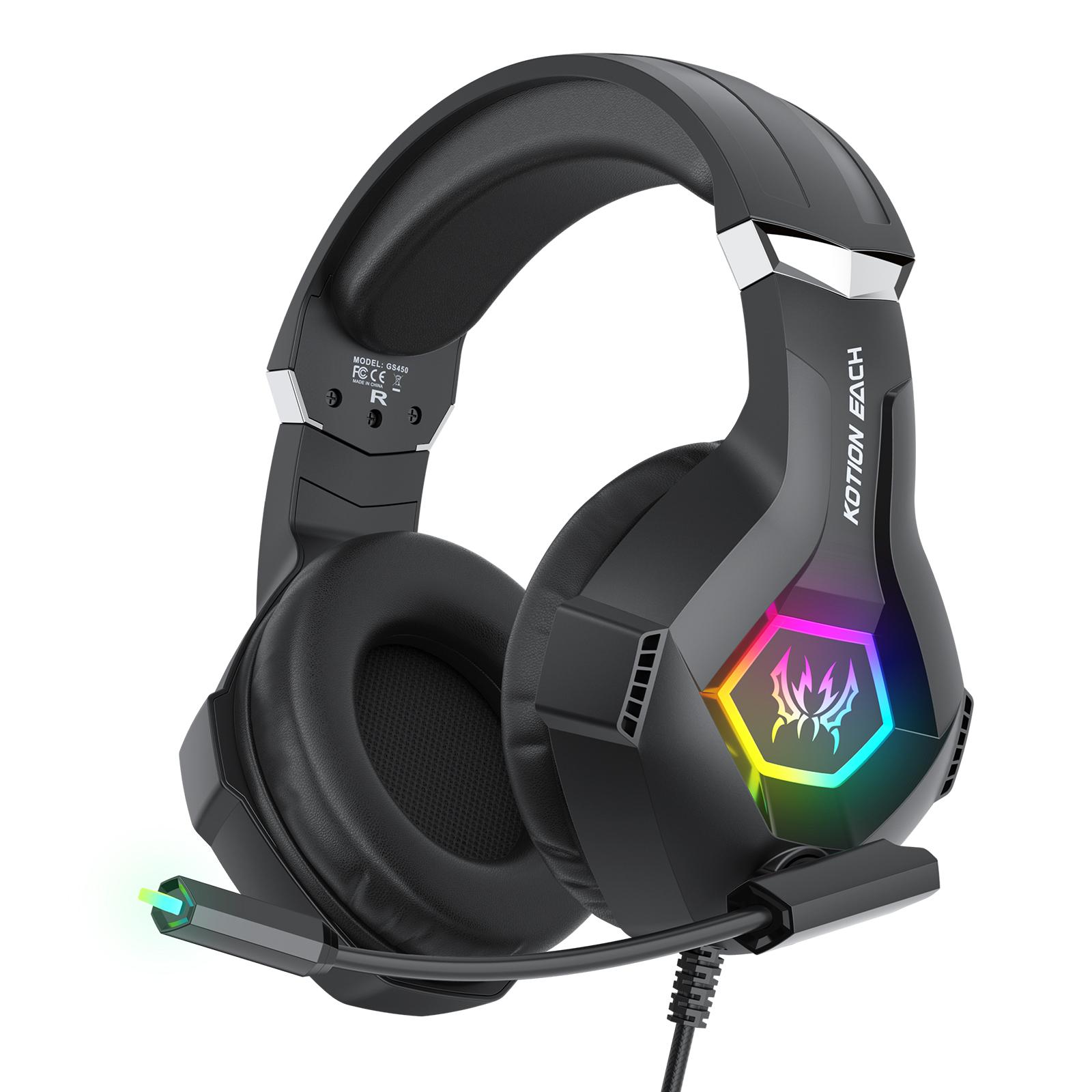 KOTION EACH GS450 Omni-directional Esports Headset with Mic, Length: About 1.9m(Blac) - Shopkiz.com