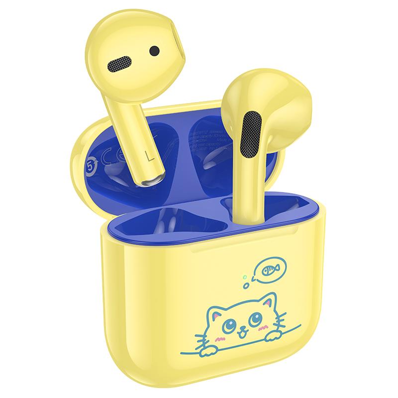 hoco EW112 Friendly True Wireless Children Bluetooth Earphone(Yellow) - Shopkiz.com
