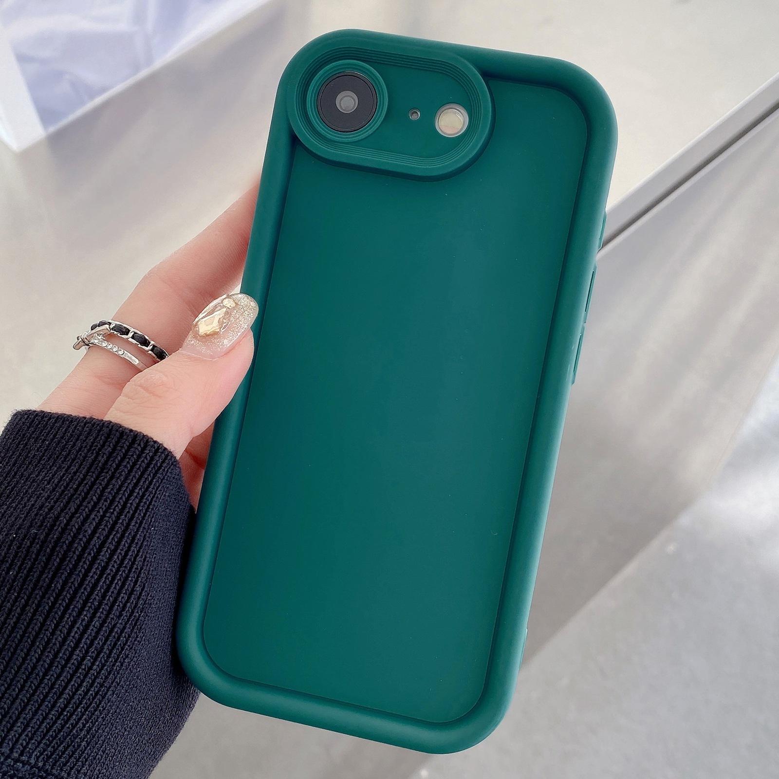 For iPhone SE 2022 / 2020 / 8 / 7 Shockproof Frame Frosted Precise Hole TPU Phone Case(Deep Blue) - Shopkiz.com