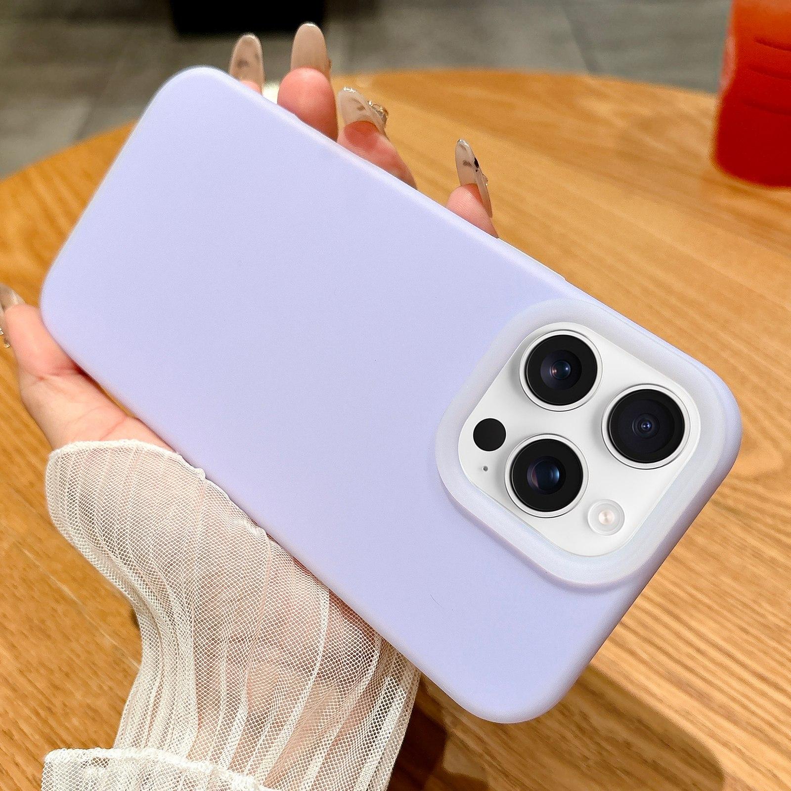 For iPhone 16 Pro Max Jelly Silicone Skin-feel Phone Case(Light Purple) - Shopkiz.com