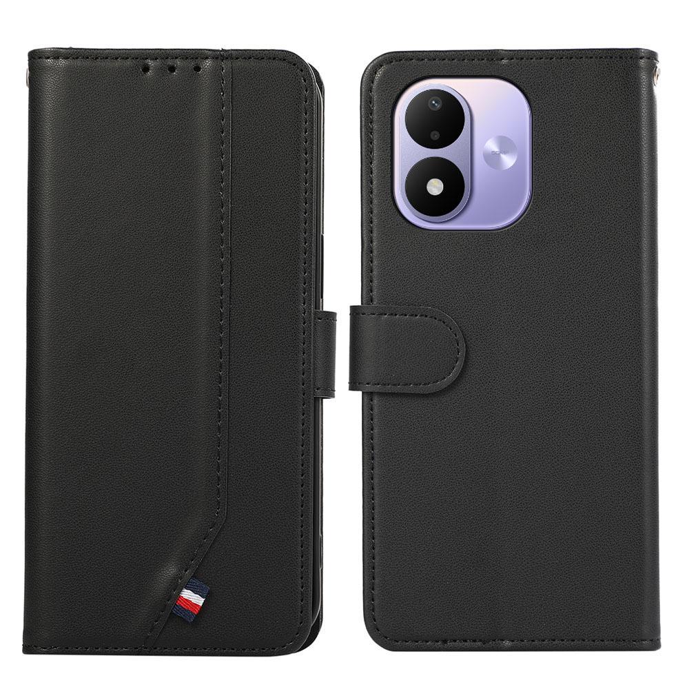 For Redmi Note 17 4G Global 171mm ABEEL Delicate Texture Splicing RFID Leather Phone Case(Black) - Shopkiz.com