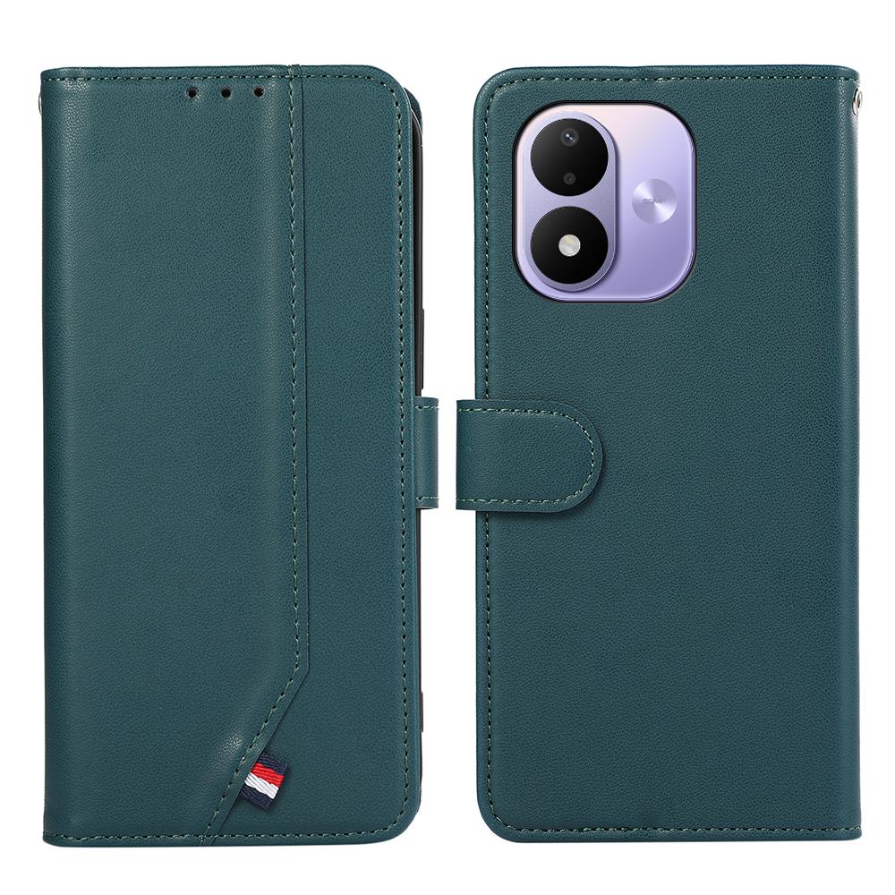 For Redmi Note 17 4G Global 171mm ABEEL Delicate Texture Splicing RFID Leather Phone Case(Green) - Shopkiz.com
