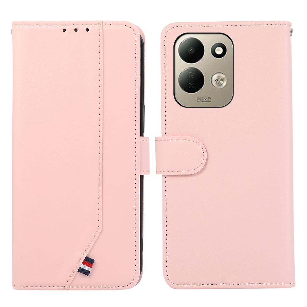 For Redmi 17 5G / 4G Global 170mm ABEEL Delicate Texture Splicing RFID Leather Phone Case(Pink) - Shopkiz.com