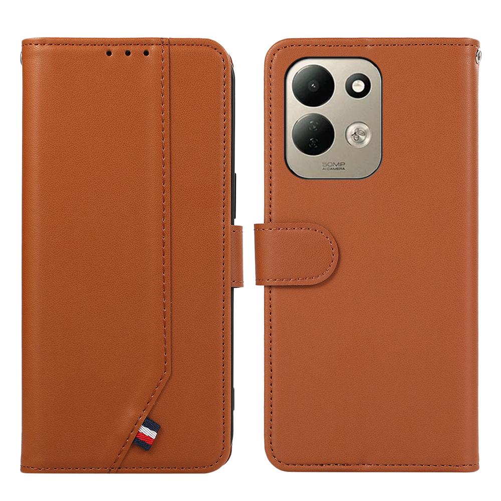 For Redmi 17 5G / 4G Global 170mm ABEEL Delicate Texture Splicing RFID Leather Phone Case(Brown) - Shopkiz.com