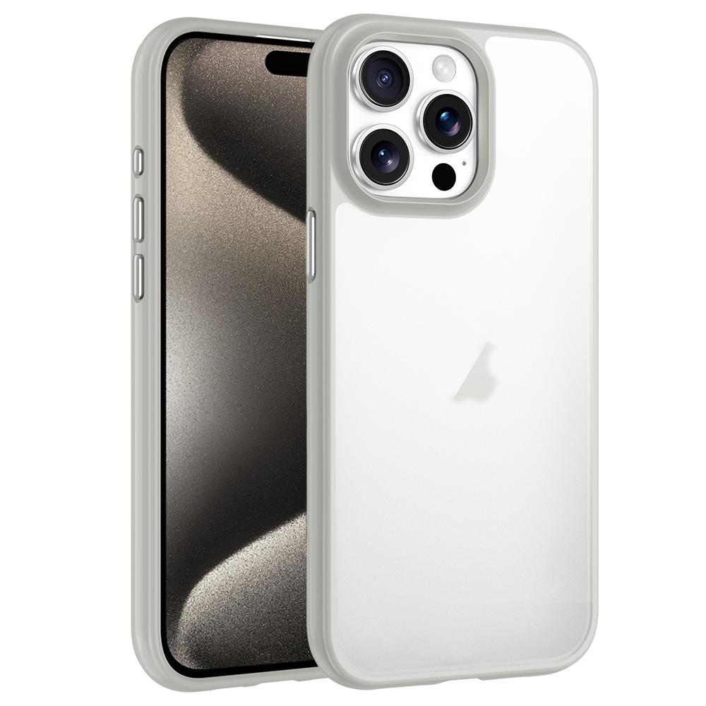 For iPhone 15 Pro Phantom Frosted Airbag Shockproof Transparent Phone Case(Grey) - Shopkiz.com