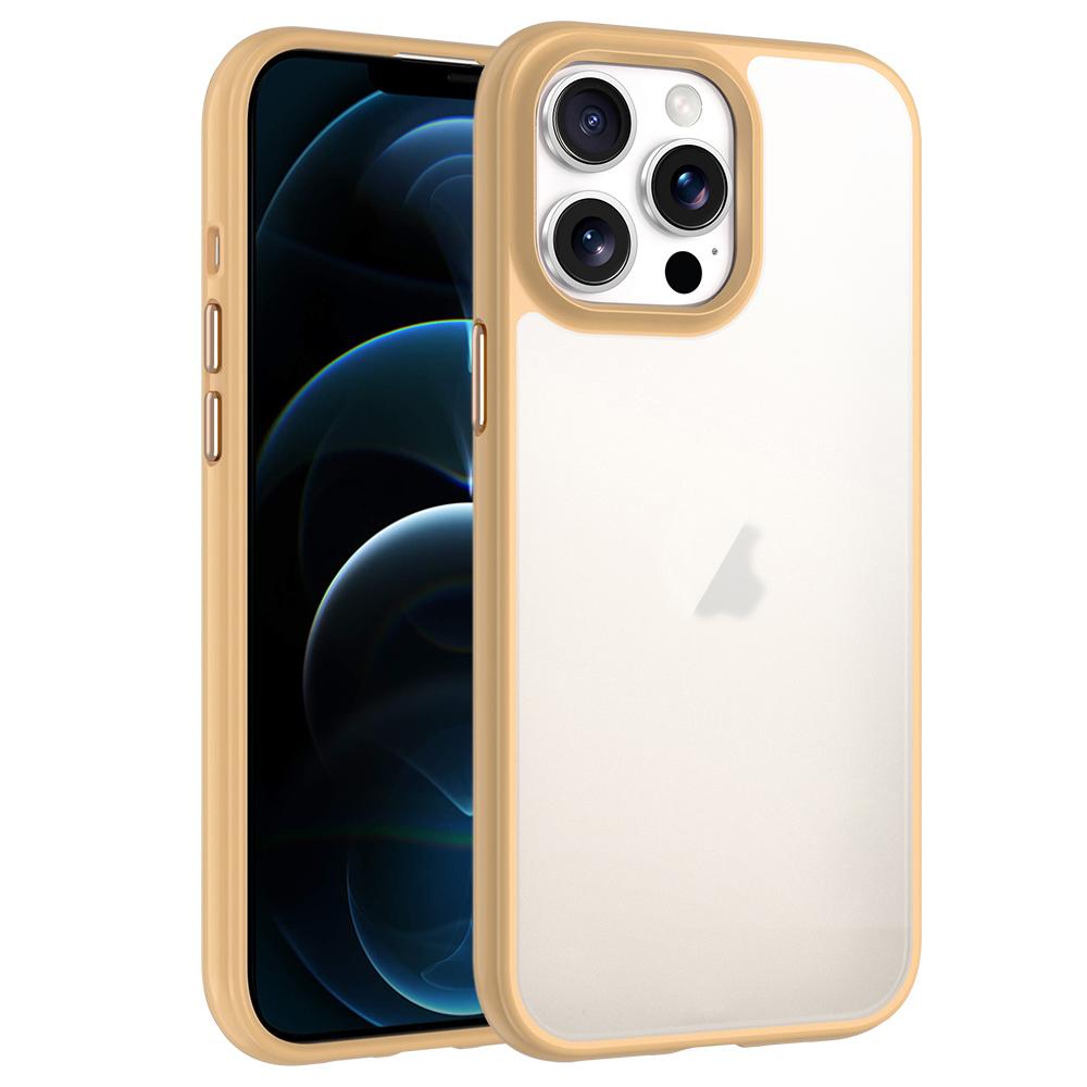 For iPhone 12 Pro Max Phantom Frosted Airbag Shockproof Transparent Phone Case(Yellow) - Shopkiz.com