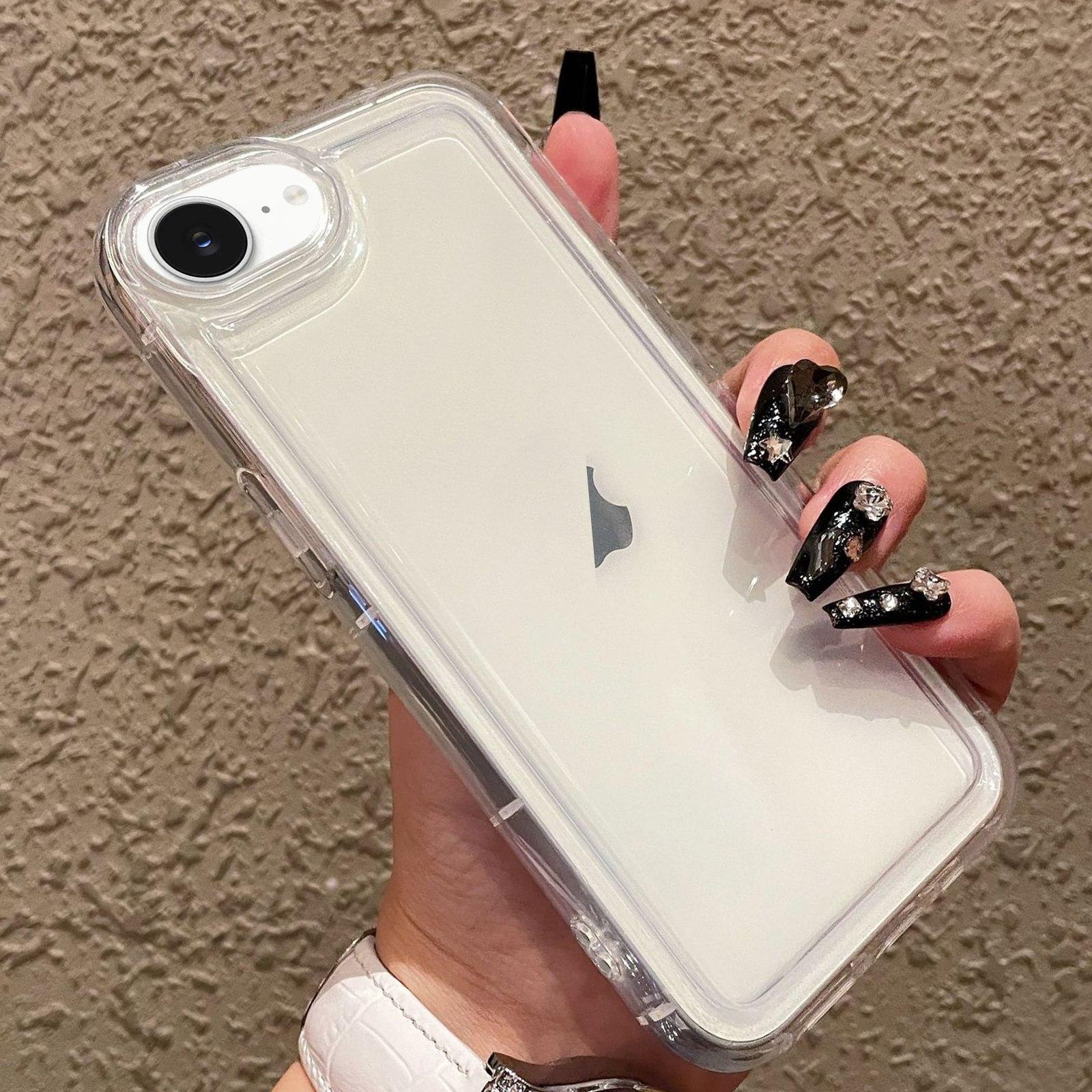 For iPhone 17e / 16e Photo Frame Airbag Shockproof TPU Phone Case(Transparent) - Shopkiz.com