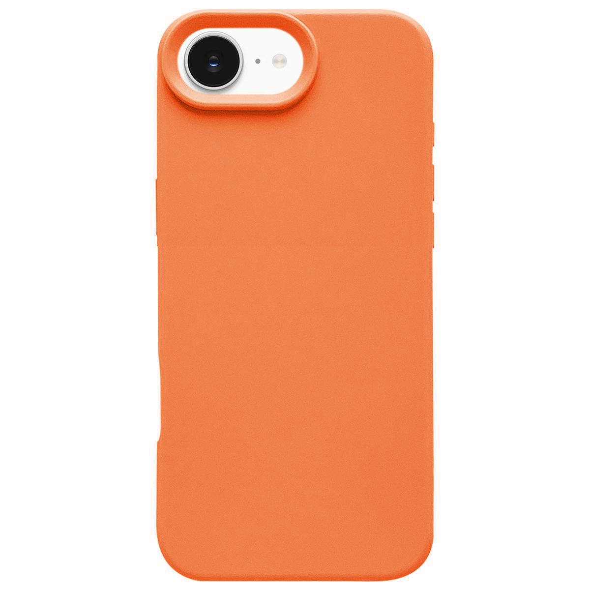 For iPhone 17e / 16e Dopamine Simple Imitation Liquid Silicone Phone Case(Orange) - Shopkiz.com