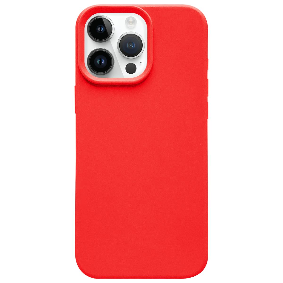 For iPhone 13 Pro Max Dopamine Simple Imitation Liquid Silicone Phone Case(Red) - Shopkiz.com