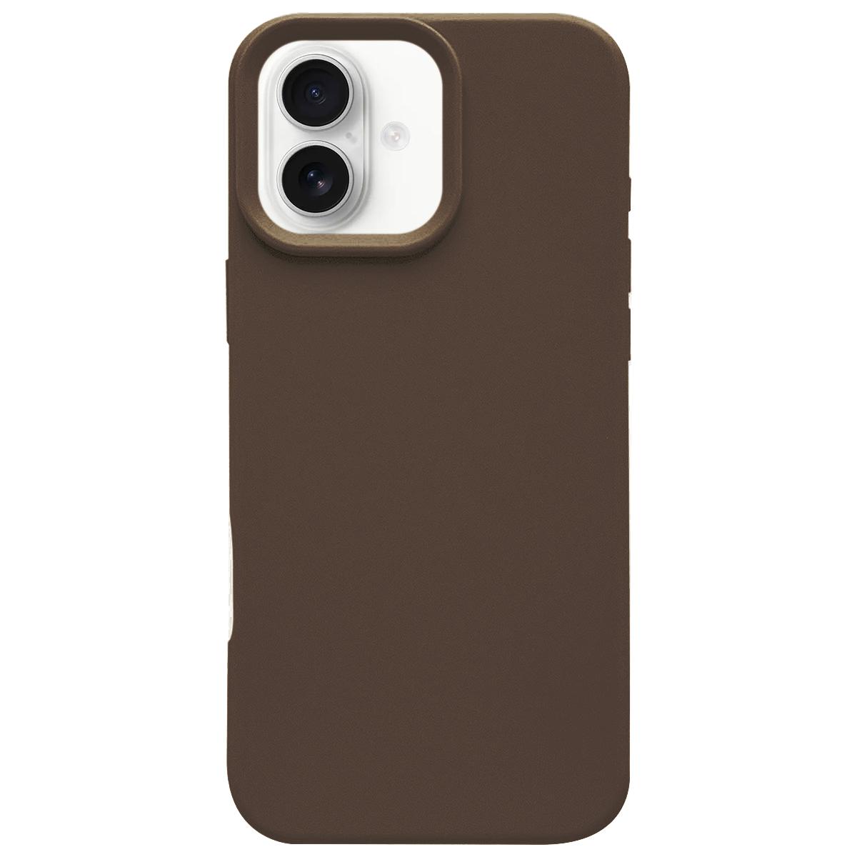 For iPhone 17 Dopamine Simple Imitation Liquid Silicone Phone Case(Brown) - Shopkiz.com