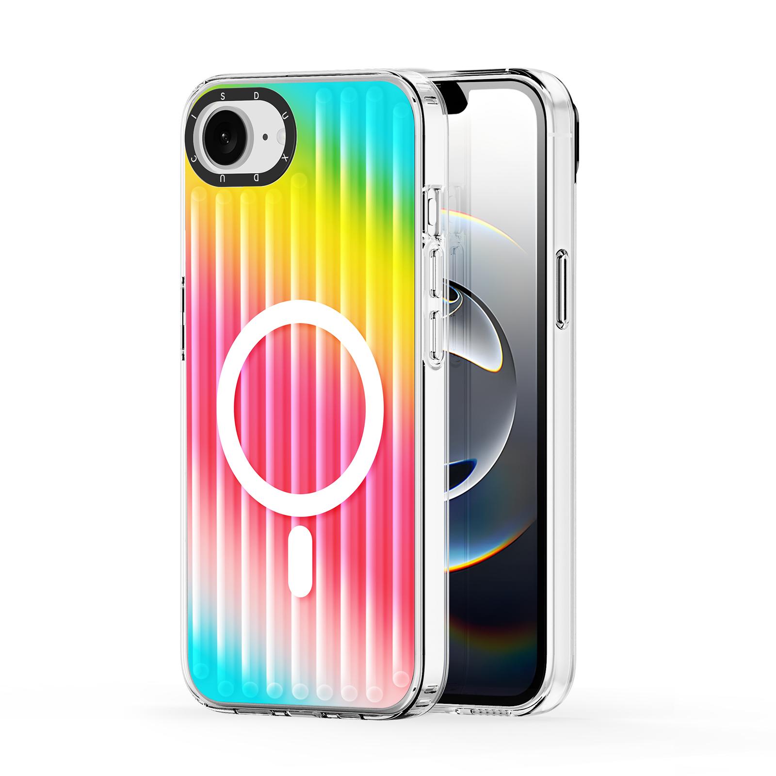 For iPhone 17e / 16e DUX DUCIS ZEST Series Colorful Gradient MagSafe Magnetic Phone Case(Gradient Rainbow) - Shopkiz.com