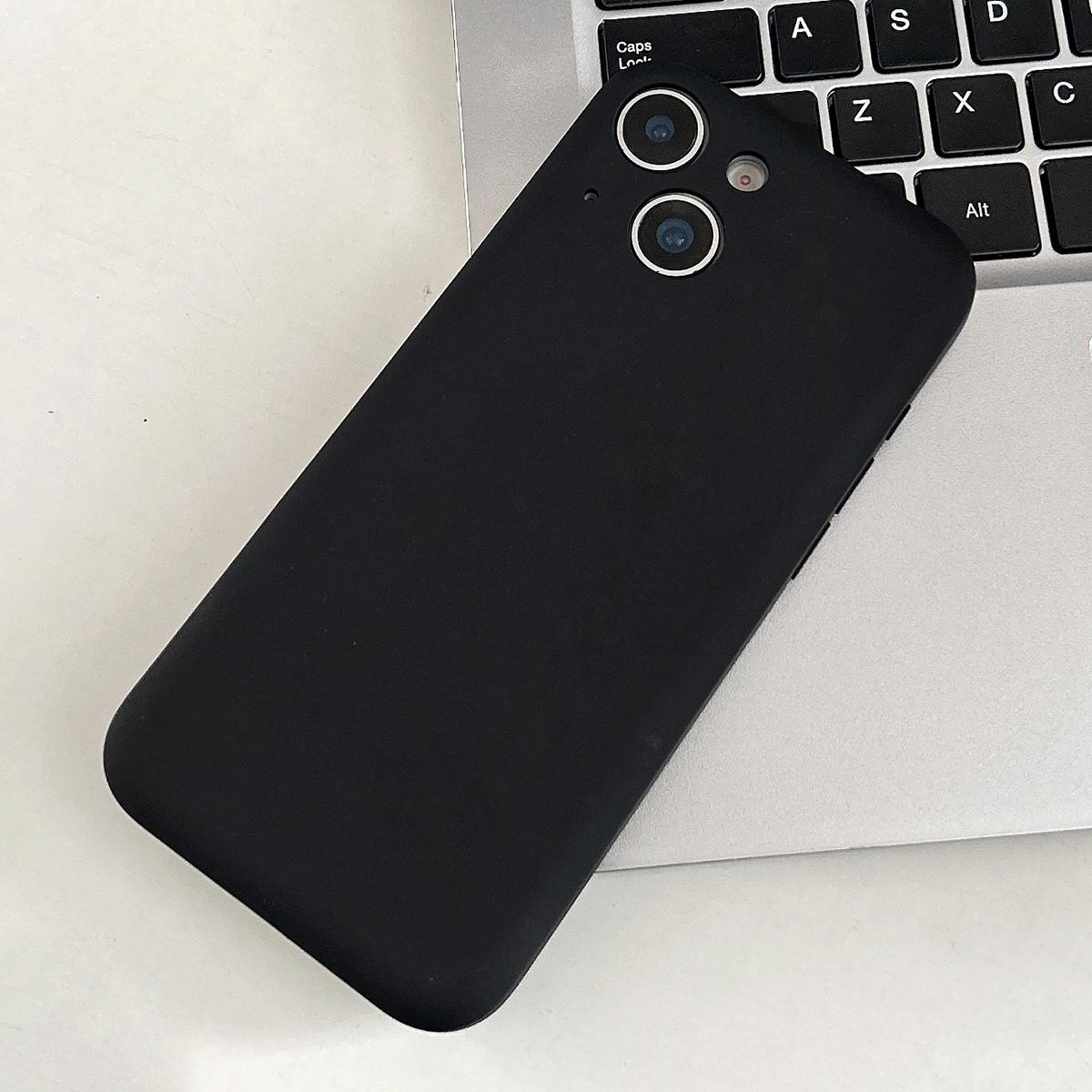 For iPhone 14 Fine Hole Insert Card Slot TPU Phone Case(Black) - Shopkiz.com