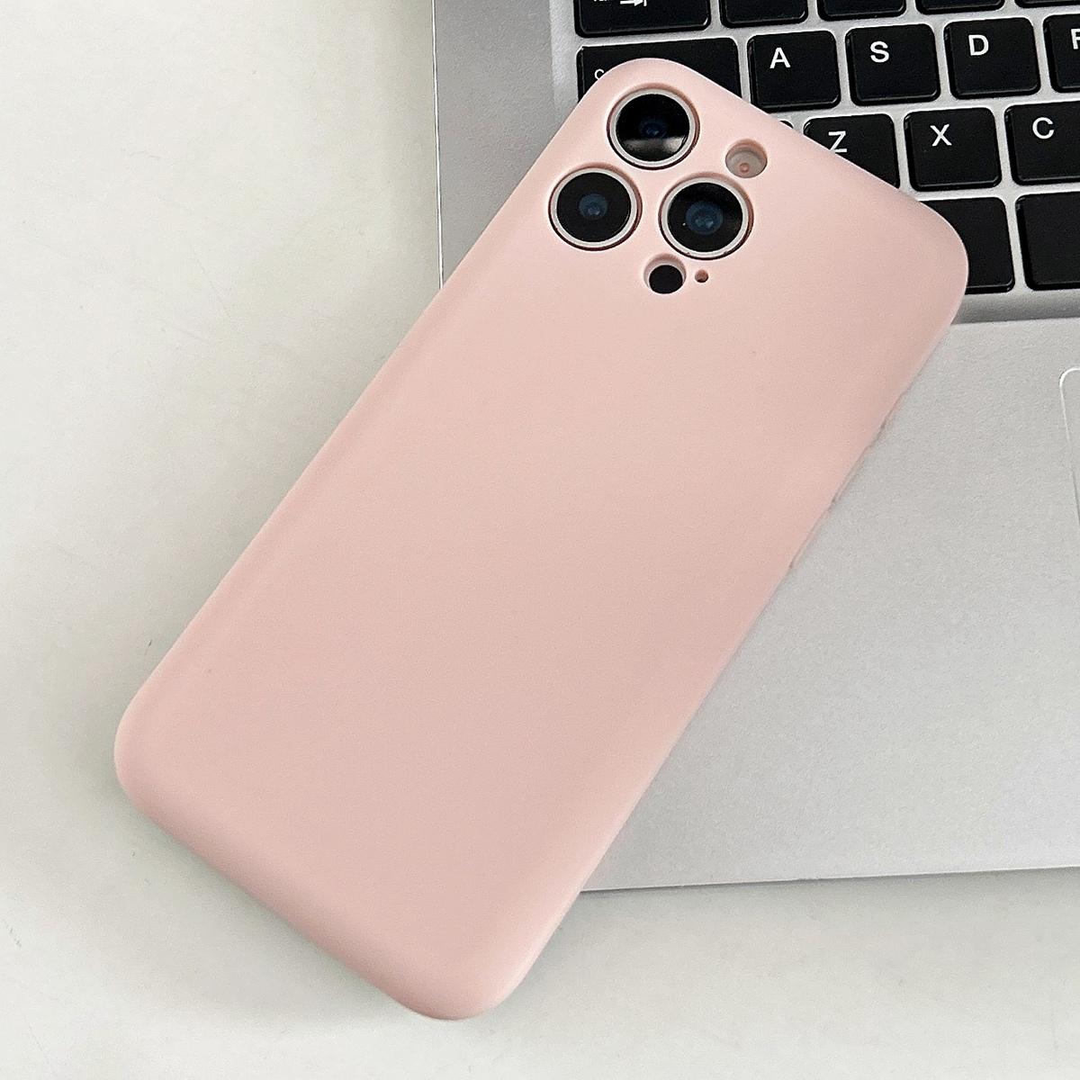 For iPhone 14 Pro Max Fine Hole Insert Card Slot TPU Phone Case(Pink) - Shopkiz.com
