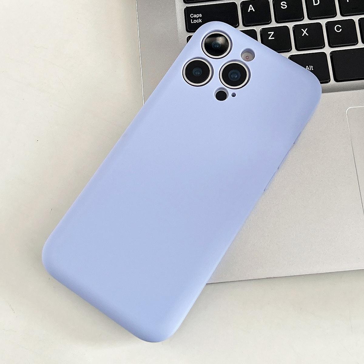 For iPhone 13 Pro Max Fine Hole Insert Card Slot TPU Phone Case(Purple) - Shopkiz.com