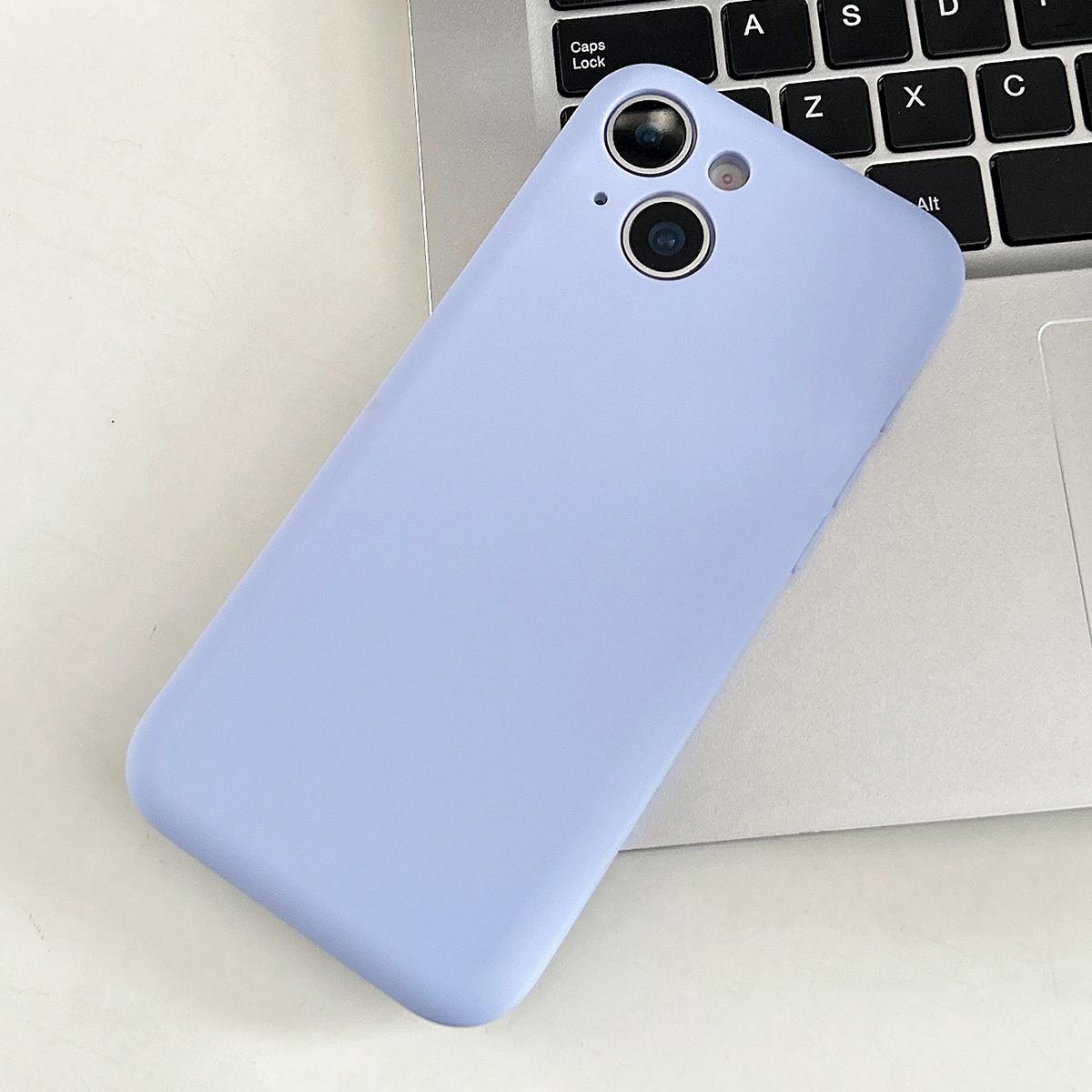 For iPhone 13 Fine Hole Insert Card Slot TPU Phone Case(Purple) - Shopkiz.com