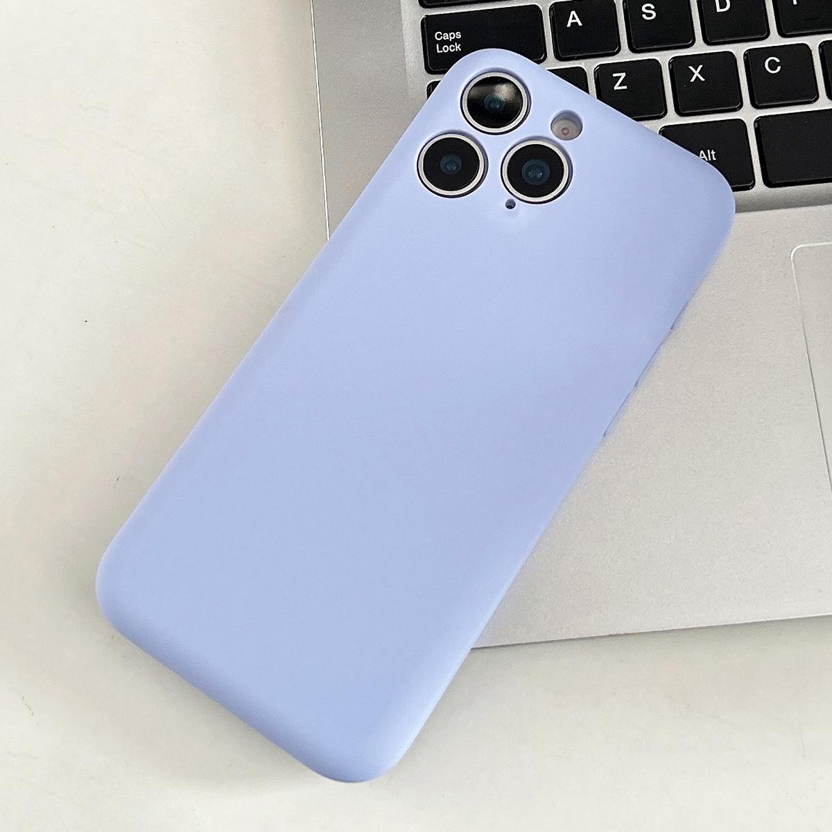 For iPhone 11 Pro Fine Hole Insert Card Slot TPU Phone Case(Purple) - Shopkiz.com