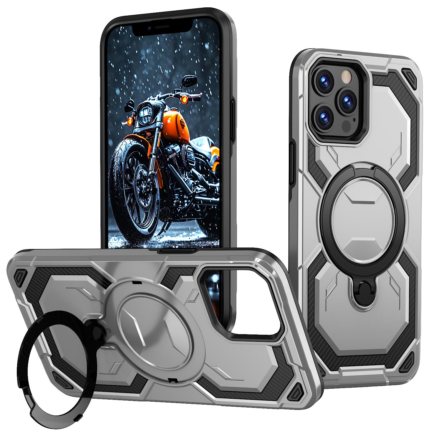 For iPhone 13 Pro Cooling MagSafe Holder Phone Case(Silver) - Shopkiz.com