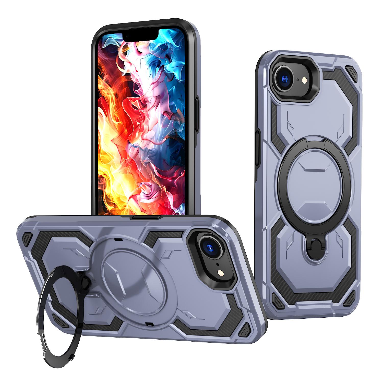 For iPhone 17e / 16e Cooling MagSafe Holder Phone Case(Light Blue) - Shopkiz.com